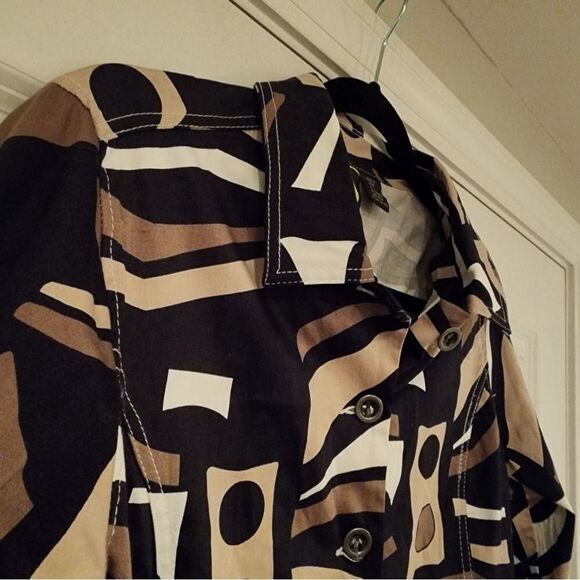 Sportelle vintage brown, black, and white lightweight jacket M - Picture 2 of 4